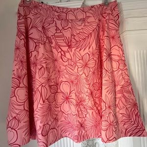St. Johns Bay floral pink A-line skirt